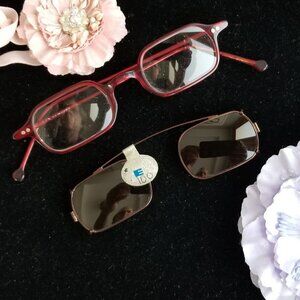 LA Eyeworks Glasses w/ Clip on Sunglass Lens
